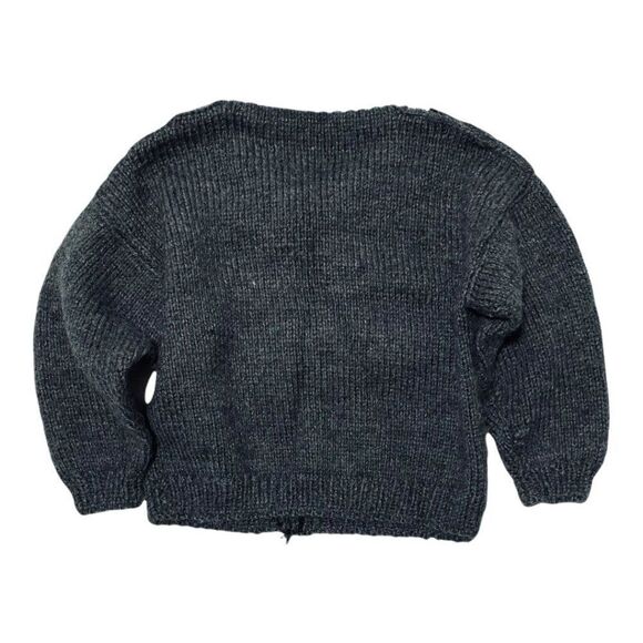 VINTAGE Hand Knit Tuxedo Sweater - Picture 3 of 3